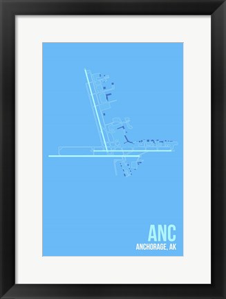 Framed ANC Airport Layout Print