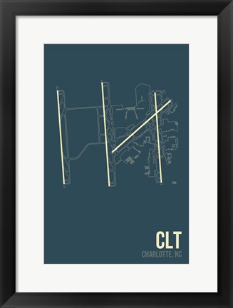 Framed CLT Airport Layout Print