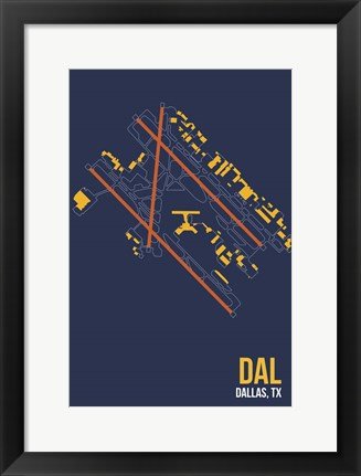 Framed DAL Airport Layout Print