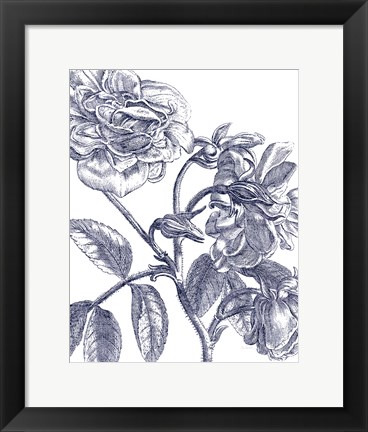 Framed Belle Fleur I Light Crop Print