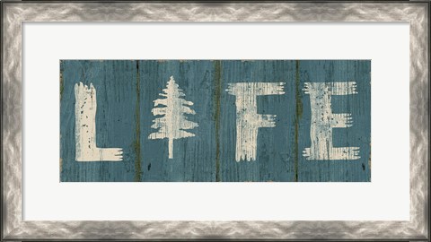 Framed Lake Lodge VI Blue Print