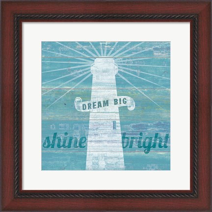 Framed Drift Lighthouse Print