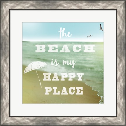 Framed Happy Beach Print