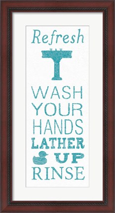 Framed Hand Towel Sink Print
