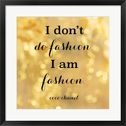 Framed Fashion Quotes III Print