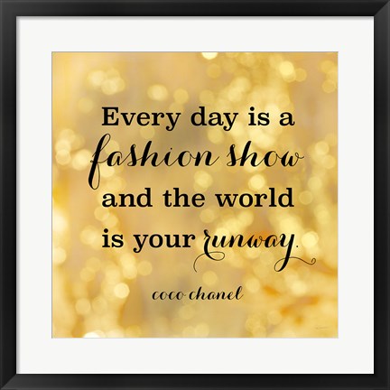 Framed Fashion Quotes II Print