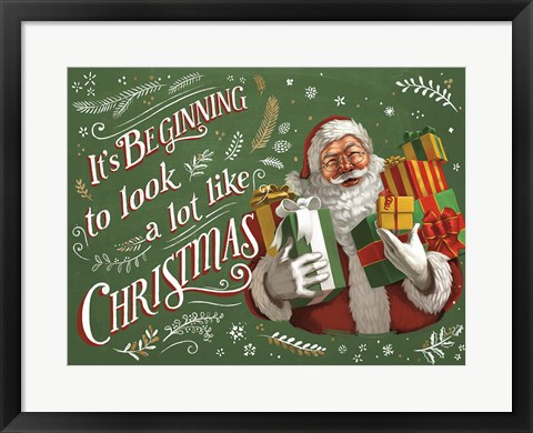 Framed Santas List IV Print