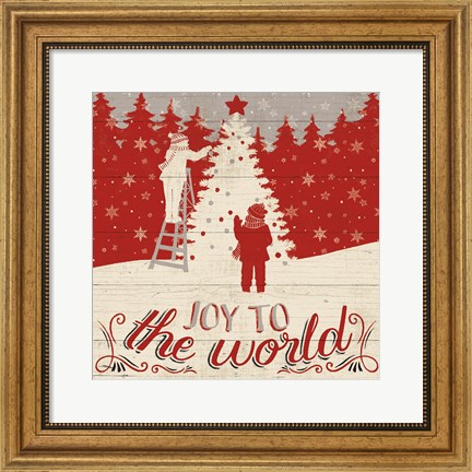 Framed Holiday in the Woods IV Print