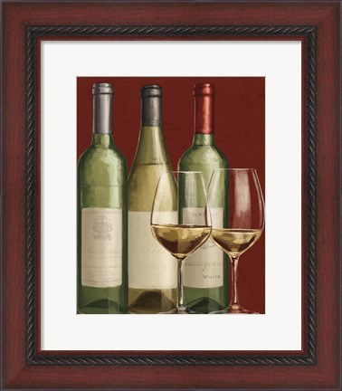 Framed Bistro Paris White Wine Print