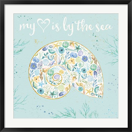 Framed Seaside Blossoms III Print