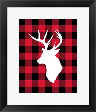 Framed Deer Lumberjack Print