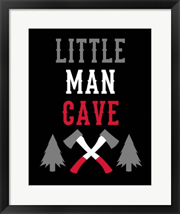 Framed Little Man Cave Lumberjack Print