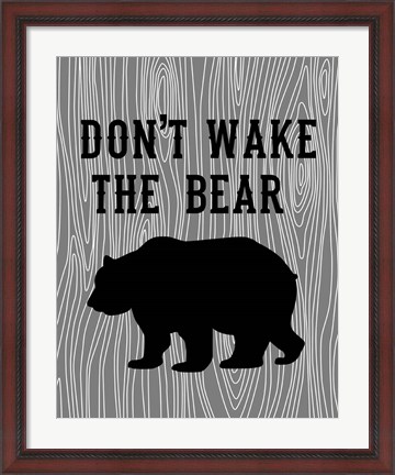 Framed Don&#39;t Wake the Bear Print