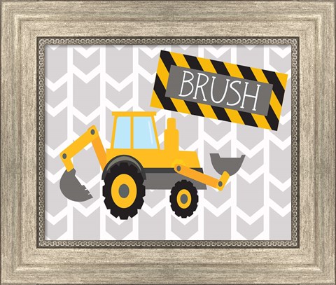 Framed Construction Brush Print