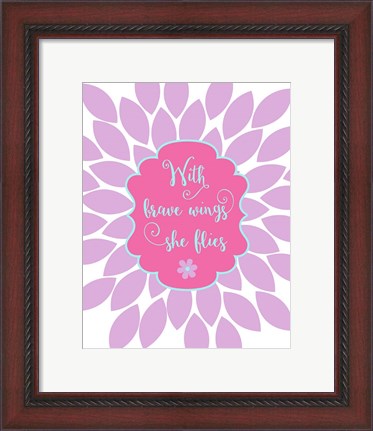 Framed Bird Floral Quote Print