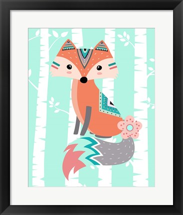 Framed Tribal Fox Girl II Print