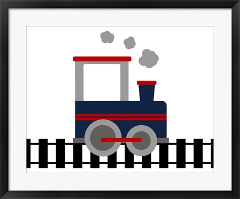 Framed Train Tracks Print