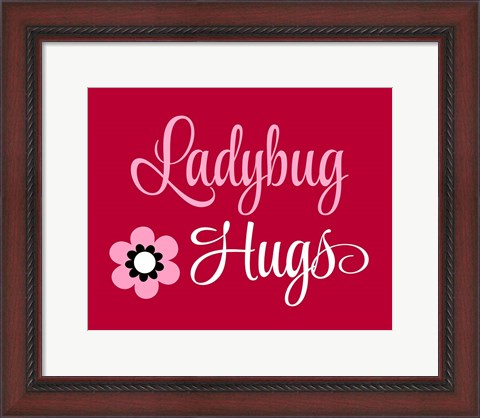 Framed Ladybug Hugs Print