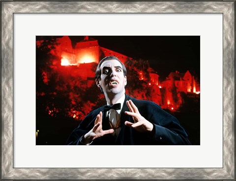 Framed Man In Vampire Makeup And Costume Print