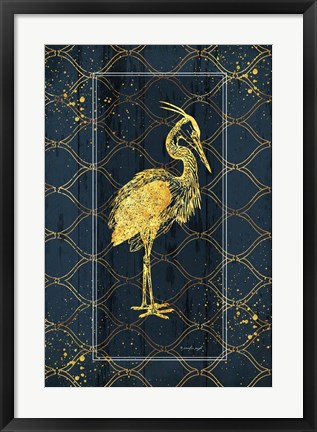 Framed Gold Bird Print