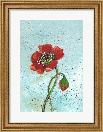 Framed Poppies II Print