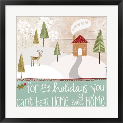 Framed Home Sweet Home for the Holidays Print