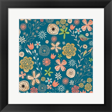 Framed Flowery Print