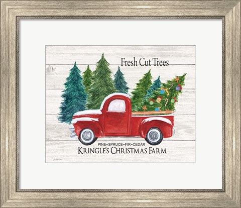 Framed Kringle&#39;s Christmas Farm Print