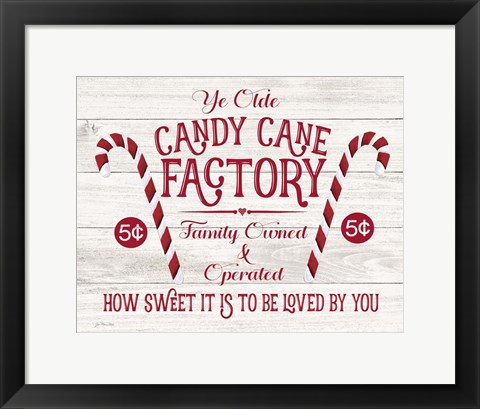 Framed Candy Cane Factory Print