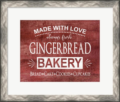Framed Gingerbread Bakery Print