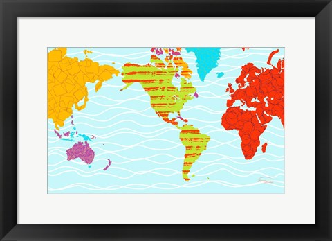 Framed Color Map II Print