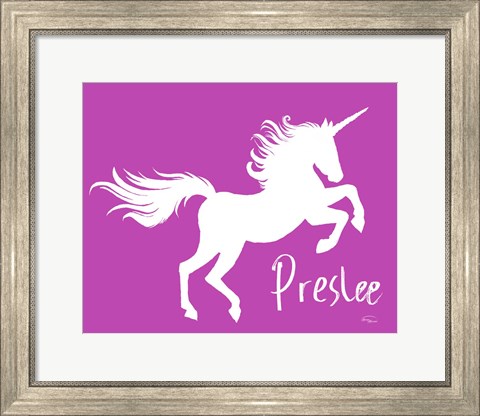 Framed Purple Unicorn Print