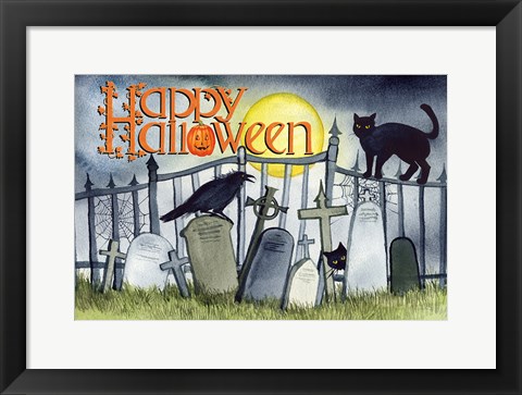 Framed Haunting Halloween Night V Print