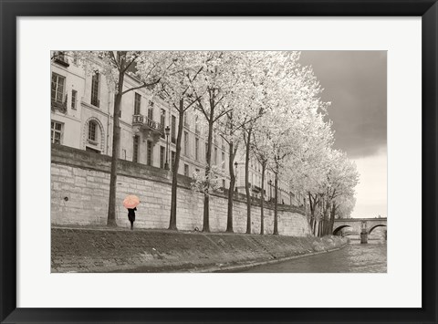 Framed Paris in the Rain III Print