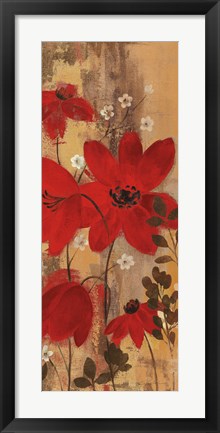 Framed Floral Symphony Red II Print