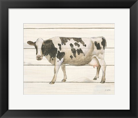 Framed Country Cow VI Print