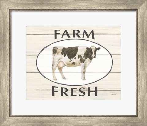 Framed Country Cow IV Print