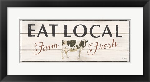 Framed Country Cow III Print