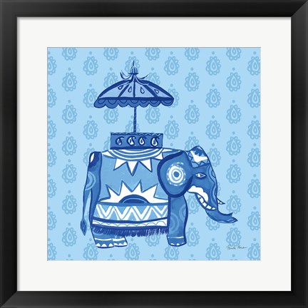 Framed Jeweled Elephant I Print