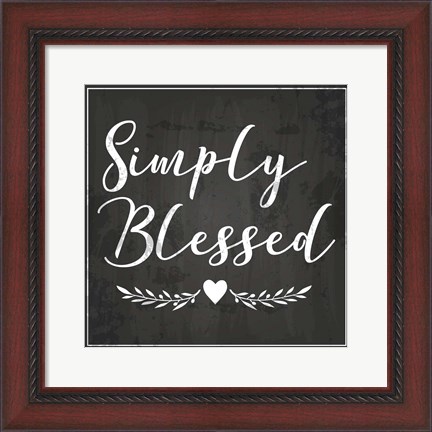 Framed Simply Blessed Print