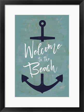 Framed Welcome to the Beach Print