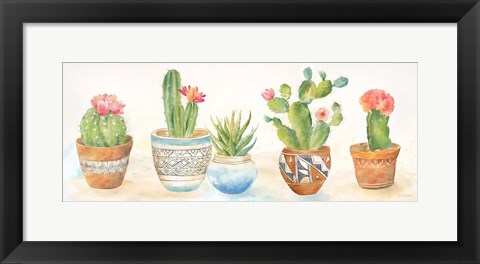 Framed Cactus Pots Print