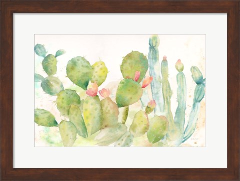 Framed Cactus Garden Landscape Print