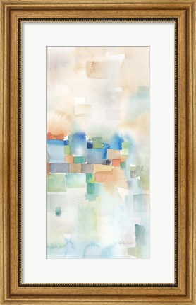 Framed Teal Abstract Panel III Print