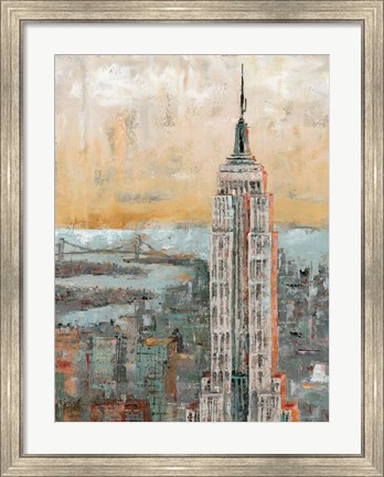 Framed Empire State Building Abstract Print