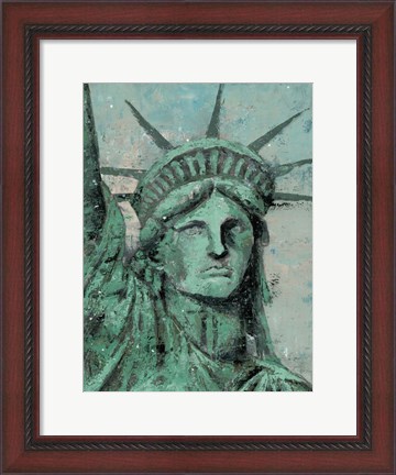 Framed Statue Of Liberty Portrait Print