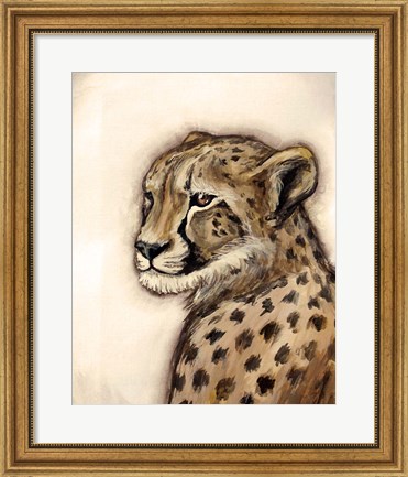 Framed Cheetah Portrait Print