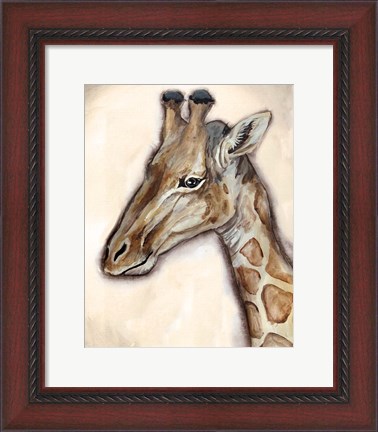 Framed Giraffe Portrait Print