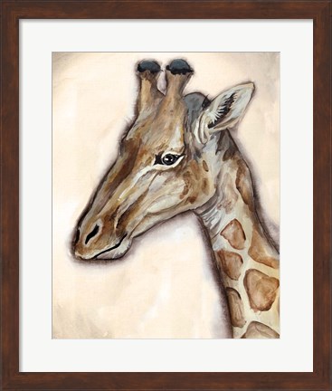 Framed Giraffe Portrait Print