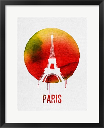 Framed Paris Landmark Red Print